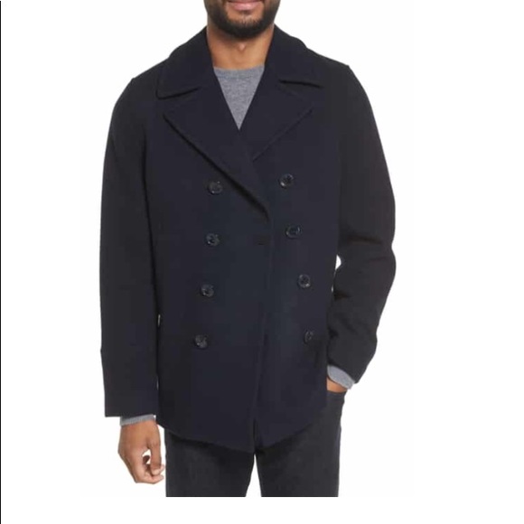 michael kors wool blend officer's coat